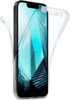 Луксозен ултра тънък Поли-Карбонов комплект предна и задна част със силиконова ТПУ рамка 360° Body Guard за Apple iPhone 15 6.1 кристално прозрачен 